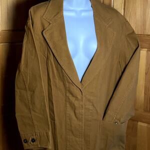 Clean Girl Western Americana Classic Structured Heavy-Canvas Trench Coat Jacket